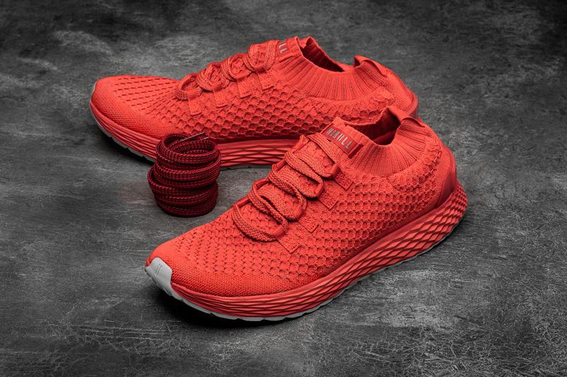 Light / Red Nobull Bright Reflective Knit Runner Women's Running Shoes | CA N1793W